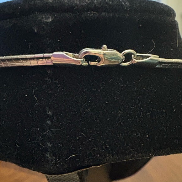 Safi Kilima Teardrop Tanzanite Pendant 18" Omega Necklace Silvertone NEW - Picture 5 of 11